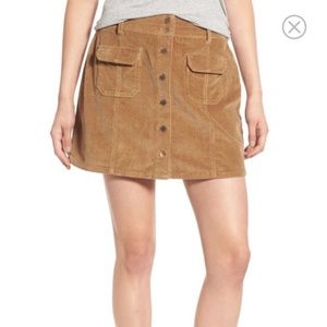 Nordstrom Corduroy Button Up Skirt